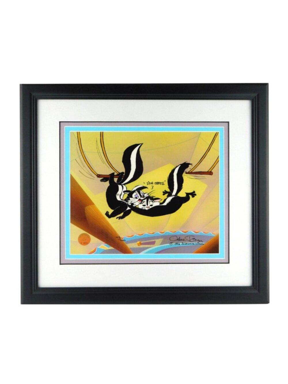 PEPE le PEW Chuck Jones Cel Signed Limited Edition Kitty Catch Looney Tunes Cell